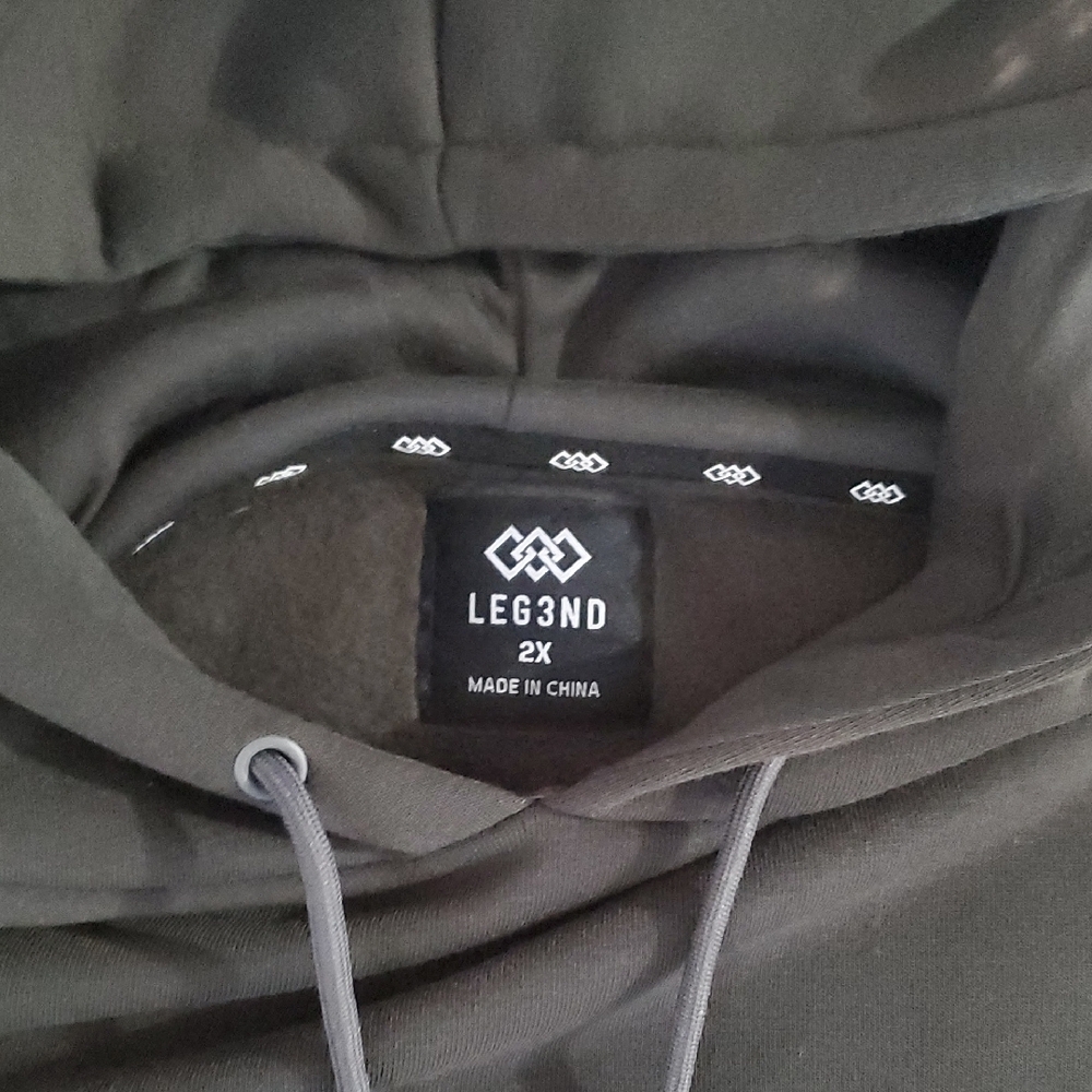 Men's Olive Colorblock Hoodie - Picture 5 of 12